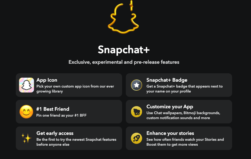 Key Features of Snapchat Plus